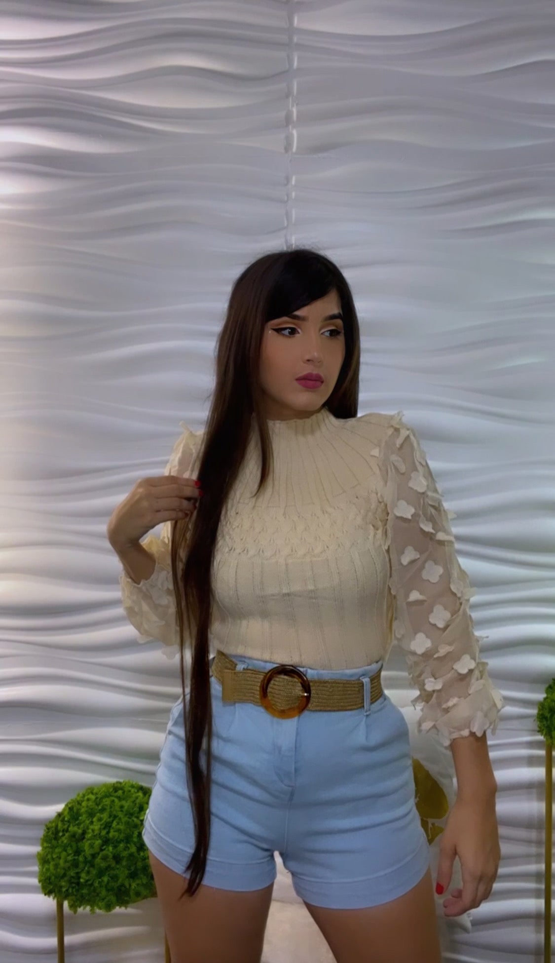 Flower lace top